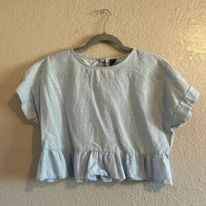 SHEIN Sky Blue Blouse